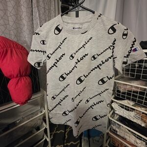 Champion All-Over Print Gray T-Shirt